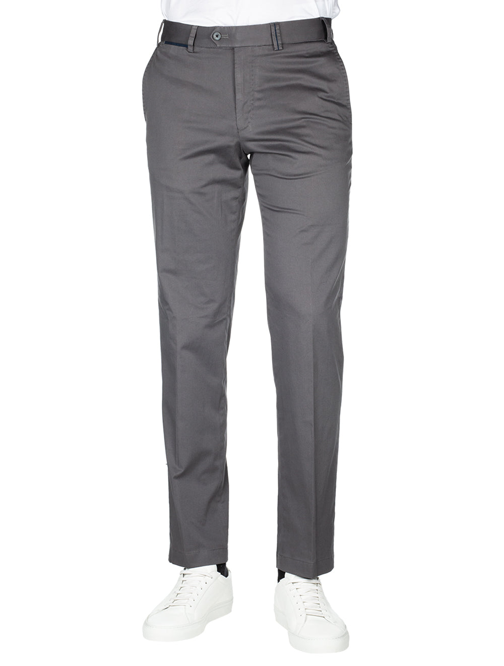 Hiltl Peaker Chino With Trim Detail Grey AI1