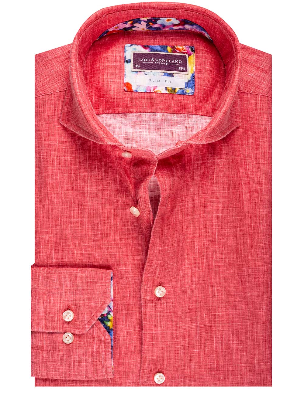 Louis Copeland London Line Button Down Shirt Red MI