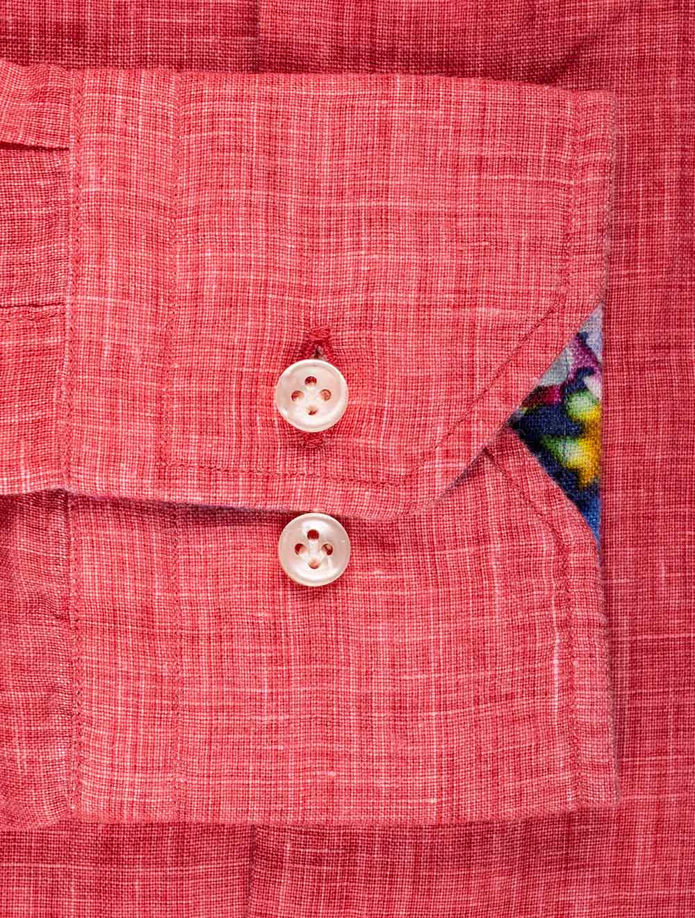 Louis Copeland London Line Button Down Shirt Red AI3