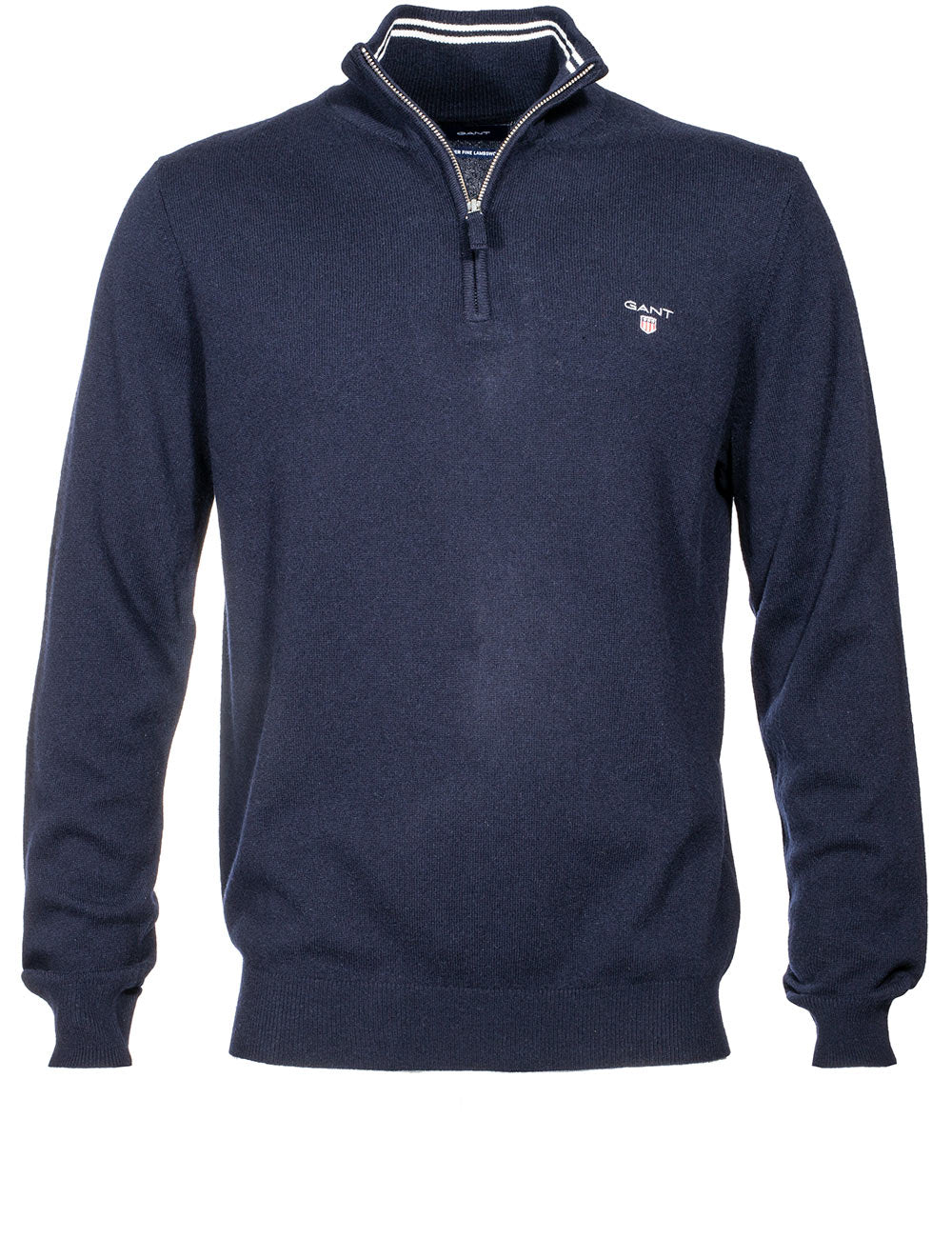 Gant Super Fine Lambswool Half-Zip Sweater Marine MI