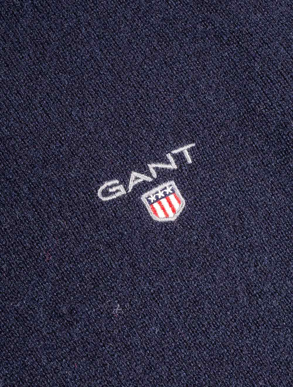 Gant Super Fine Lambswool Half-Zip Sweater Marine AI2