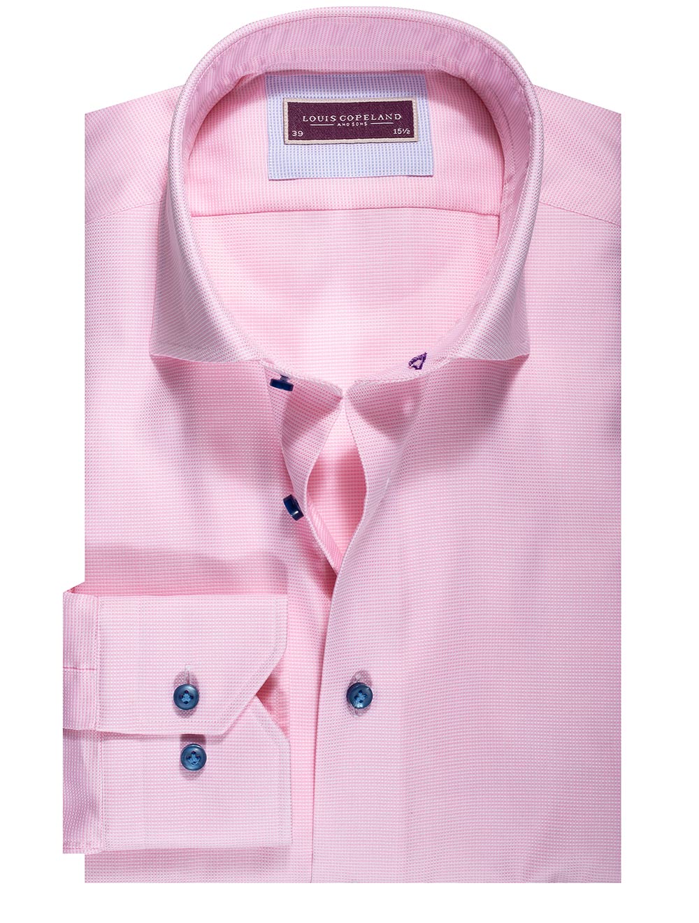 Louis Copeland Ronaldo Nailhead Shirt Super Slim Fit Pink MI