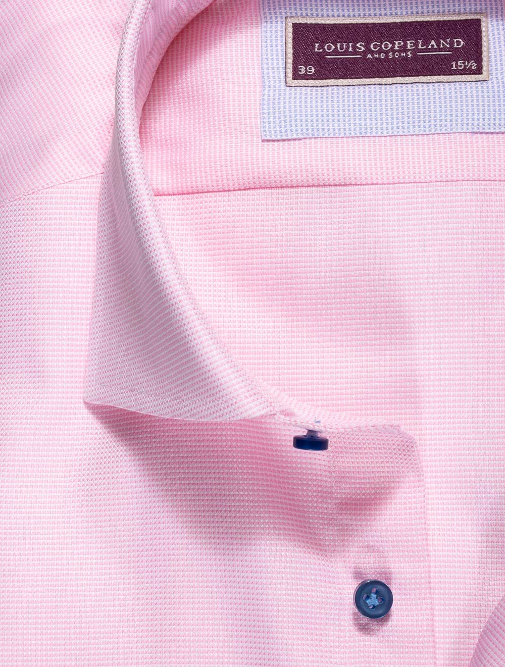 Louis Copeland Ronaldo Nailhead Shirt Super Slim Fit Pink AI1