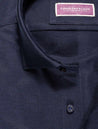 Louis Copeland Navy Weave Slim Fit Shirt 