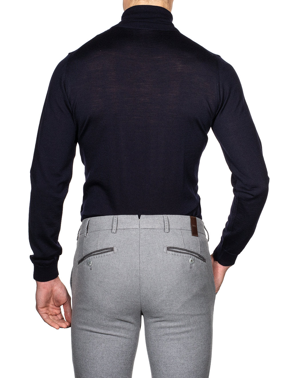 Louis Copeland Turtle Neck Jumper Navy AI1