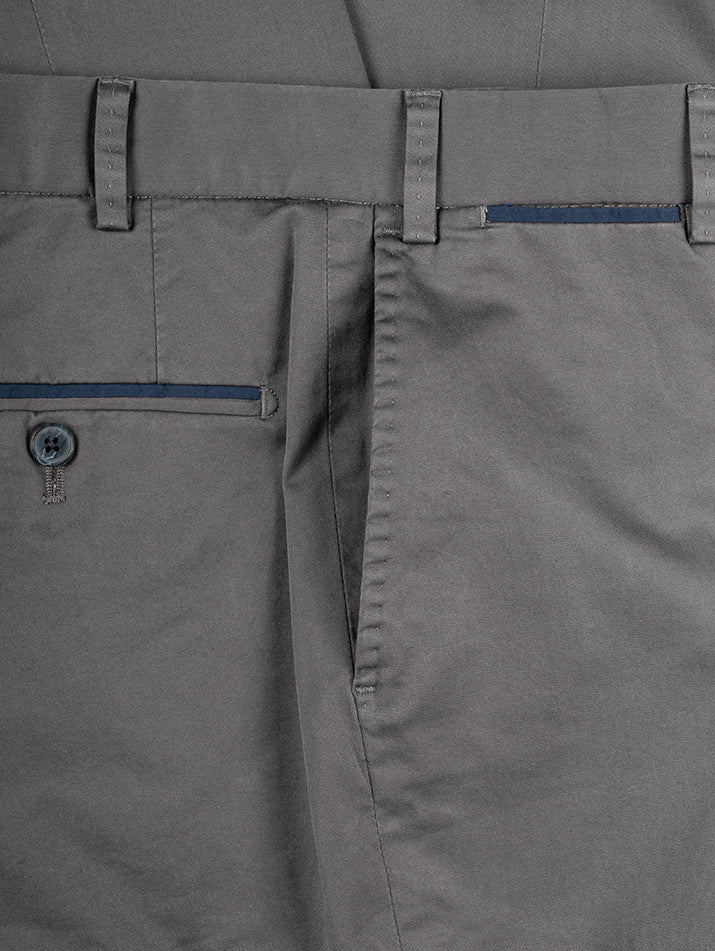 Hiltl Peaker Chino With Trim Detail Grey AI4