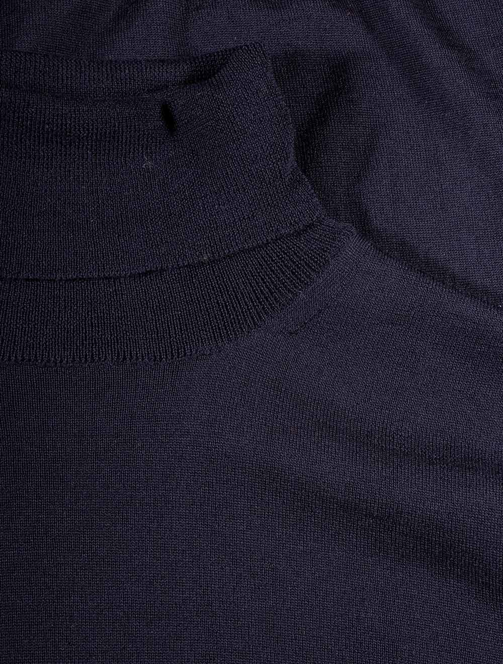 Louis Copeland Turtle Neck Jumper Navy AI2