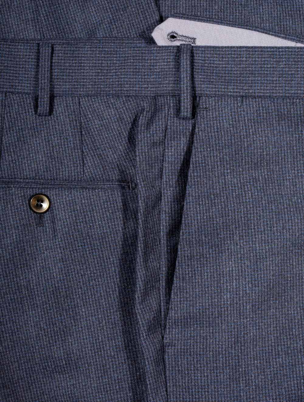 Pt01 Houndstooth Tailored Trouser Blue AI3