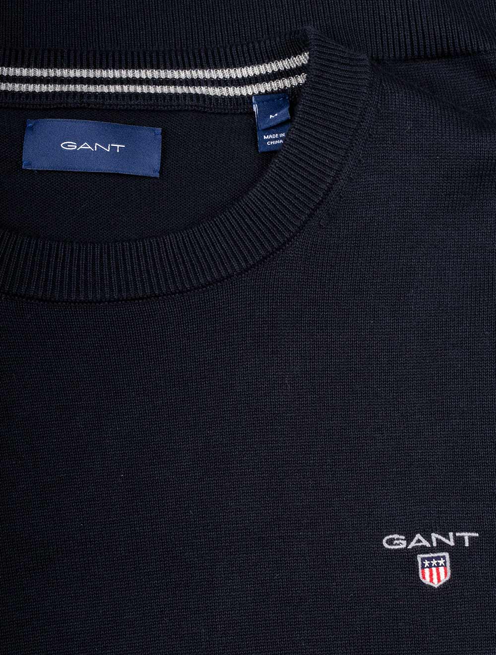 Gant Classic Cotton Crewneck Evening Blue AI3