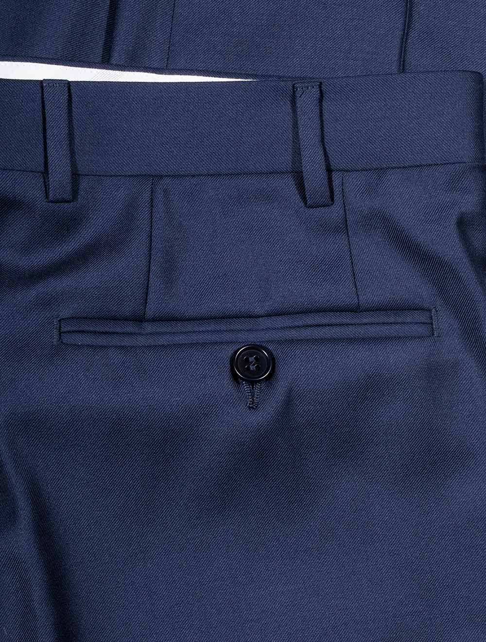 Canali Wool Formal Trousers Blue MI