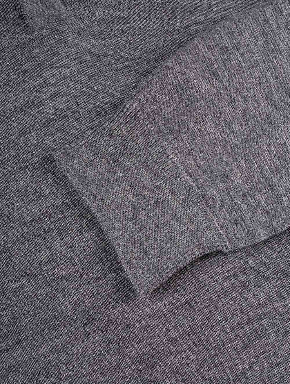 Louis Copeland Merino Wool Polo Grey AI3