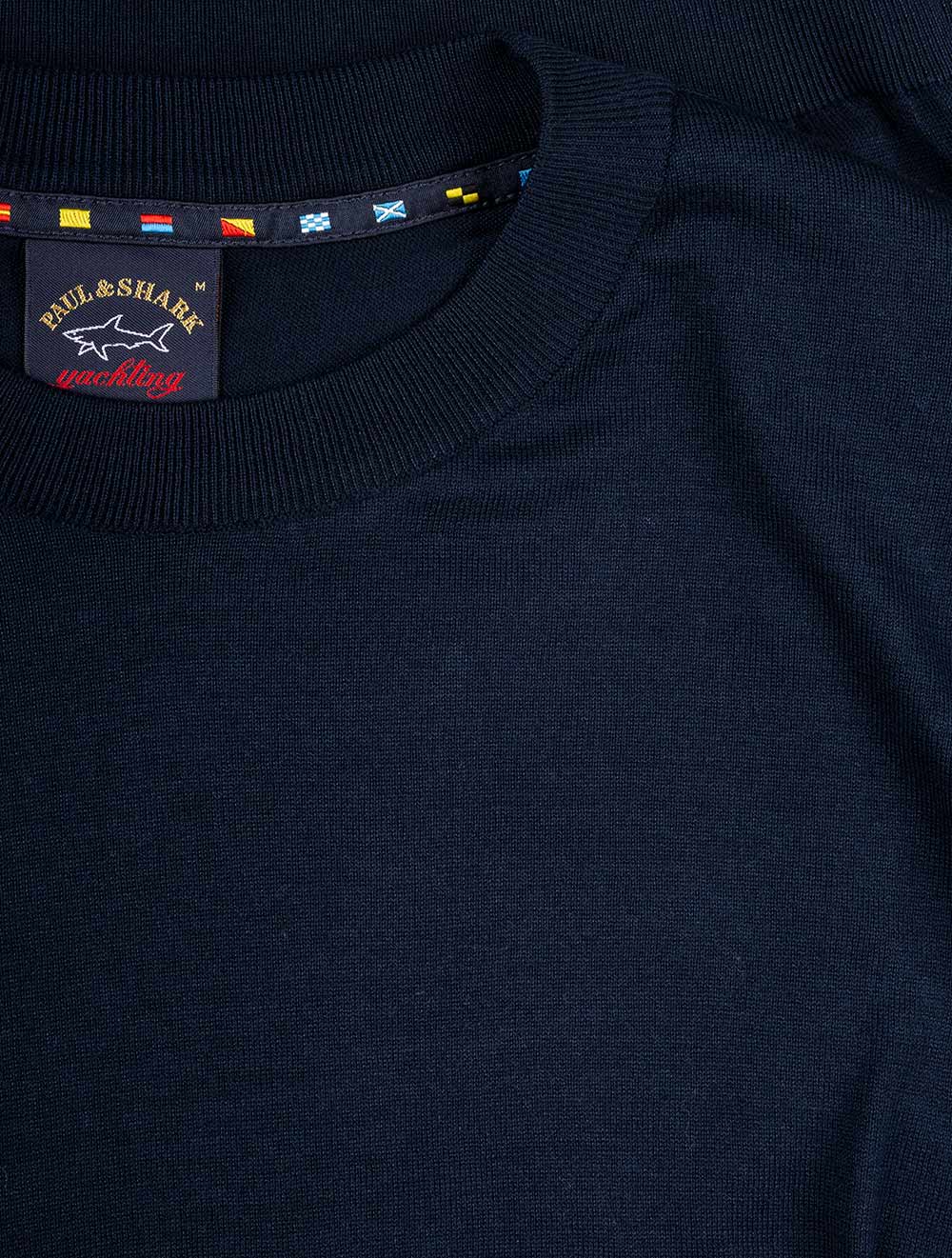 Paul And Shark Crew Neck Jumper Navy AI4