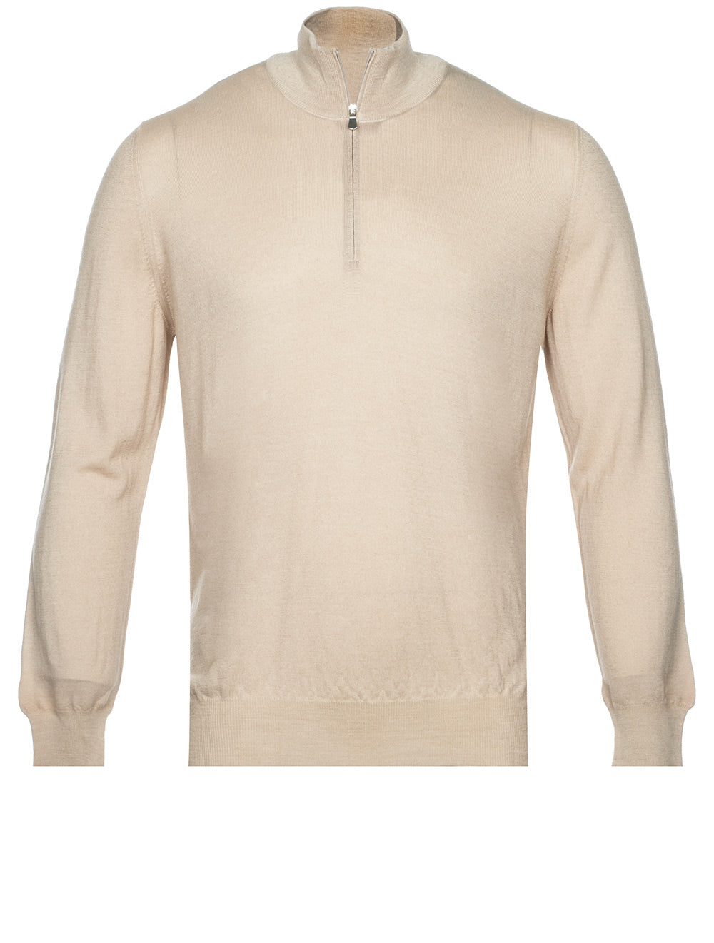 Gran Sasso Mock Neck Half Zip Knitwear Beige MI