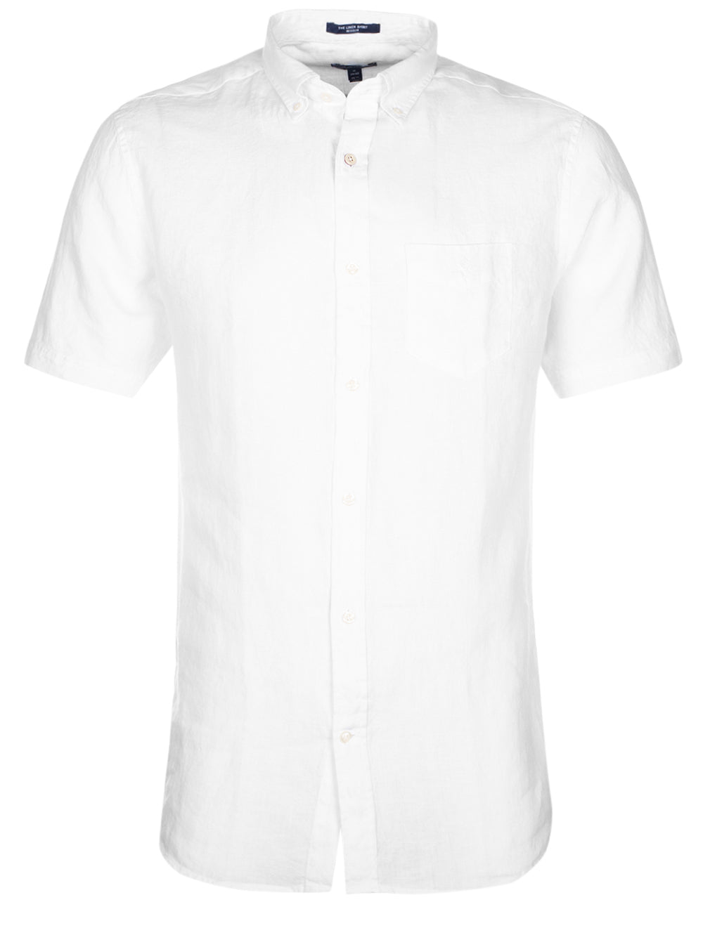 Gant Regular Linen Short Sleeve Shirt White MI