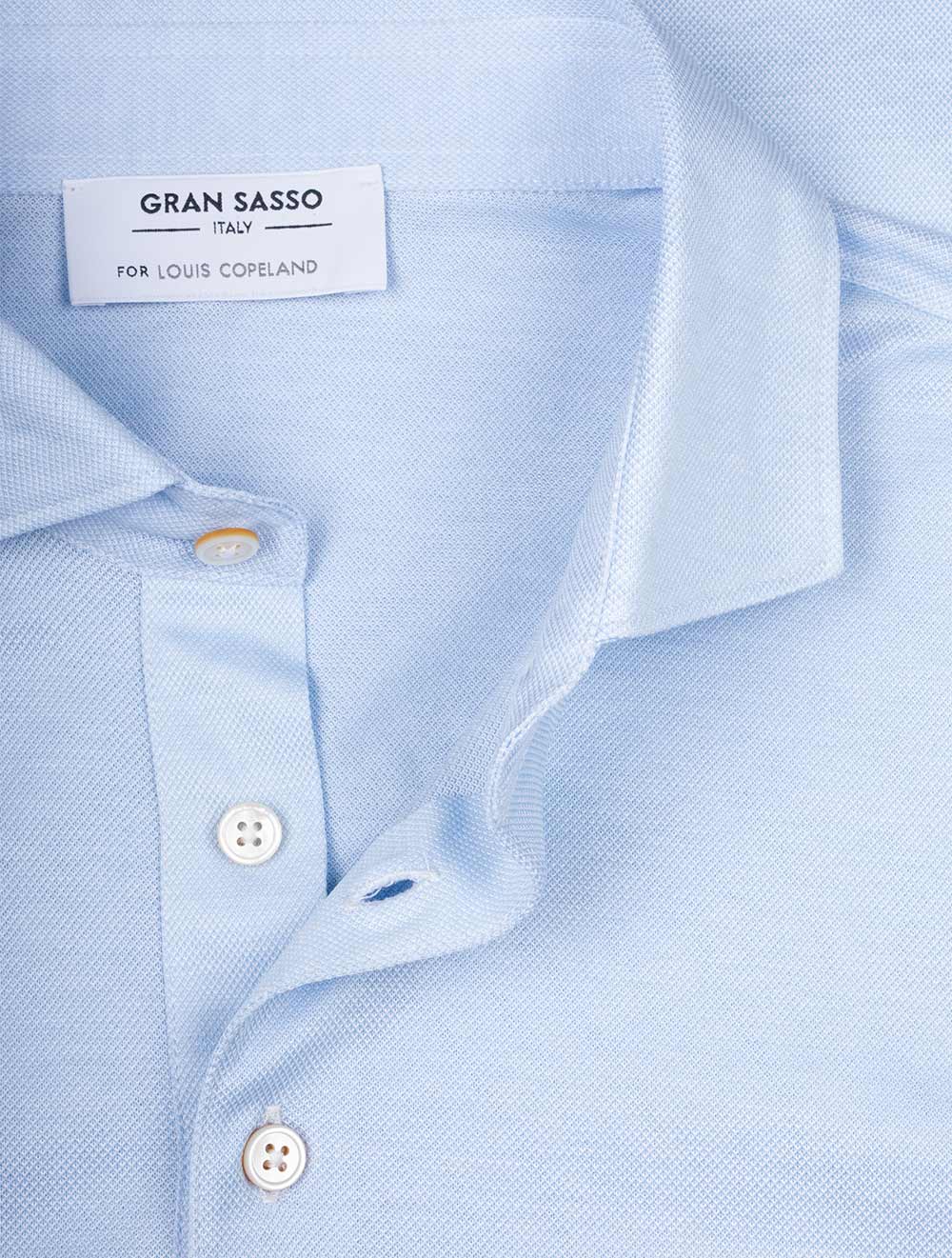 Gran Sasso 3 Button Polo Shirt Blue AI4