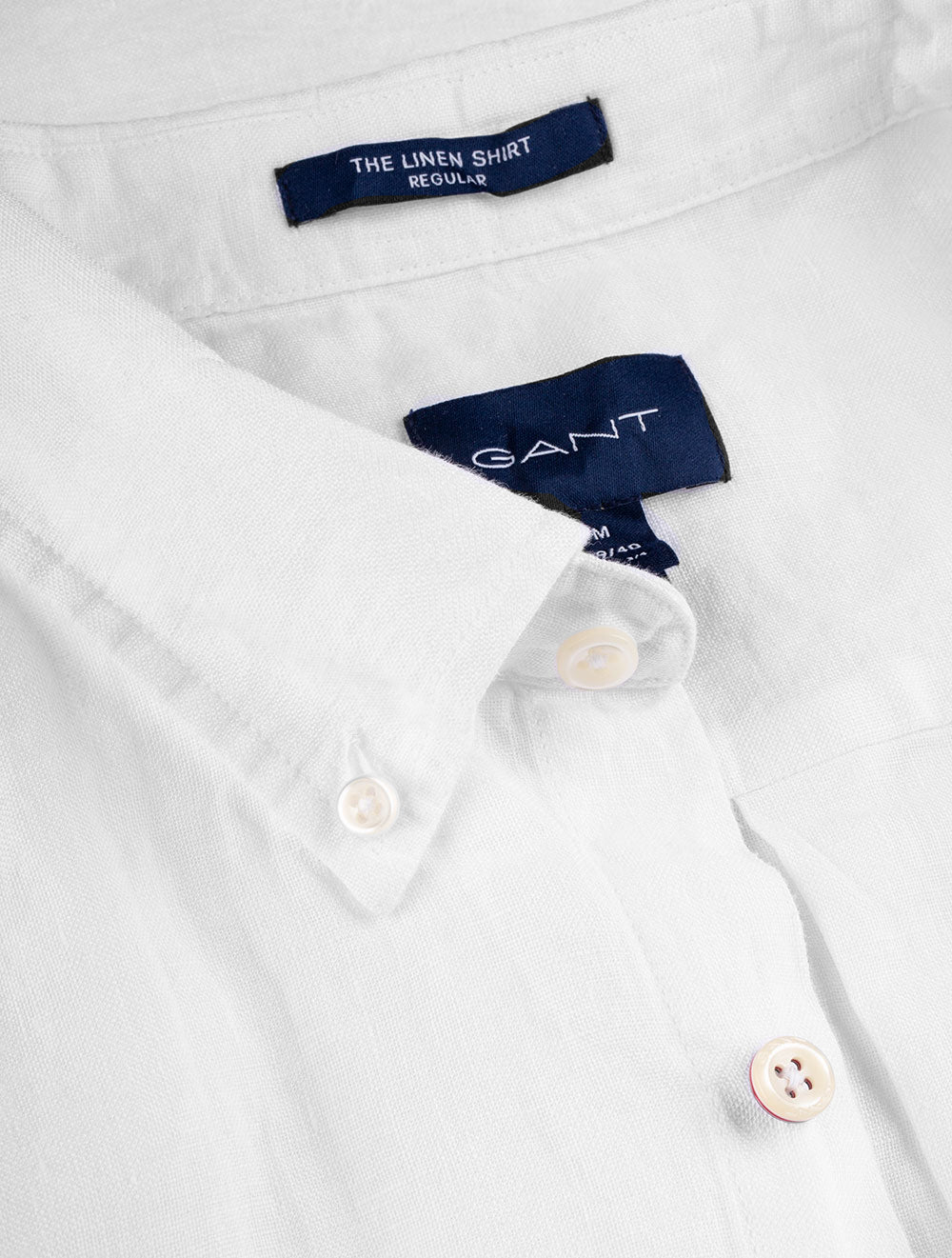 Gant Regular Linen Short Sleeve Shirt White AI4