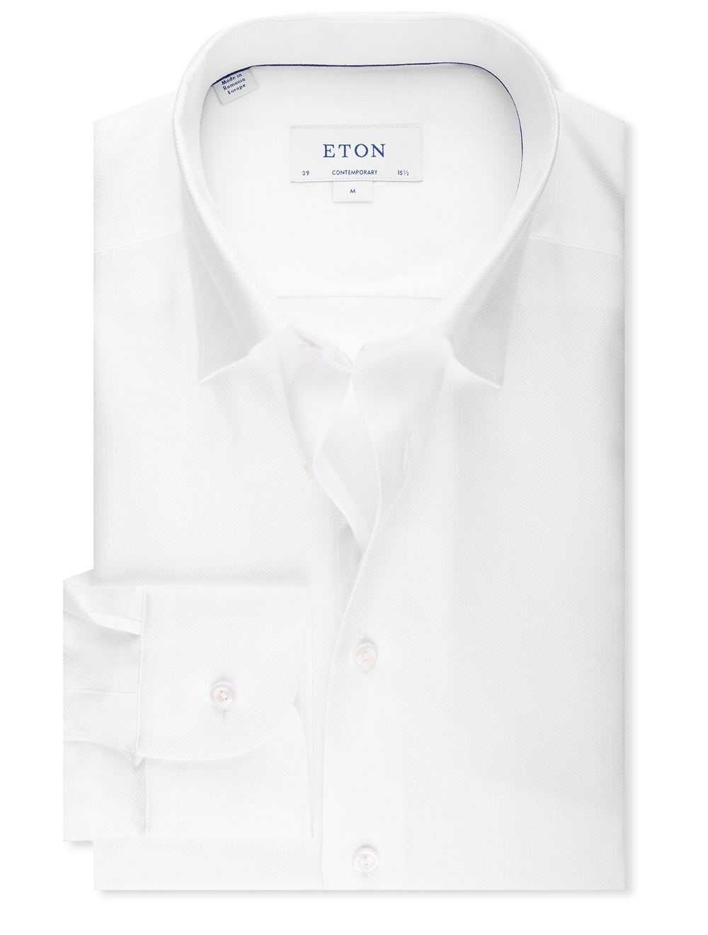 Eton Contemporary Fit Pique Shirt White | Stylish Men's Casual Shirts ...