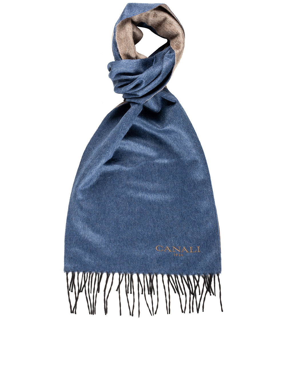 Canali Silk & Cashmere Scarf Blue MI