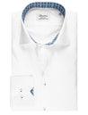 Stenstroms White Plain With Contrast Inlay Fitted Shirt MI