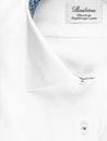 Stenstroms White Plain With Contrast Inlay Fitted Shirt AI1