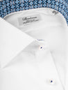 Stenstroms White Plain With Contrast Inlay Fitted Shirt AI2