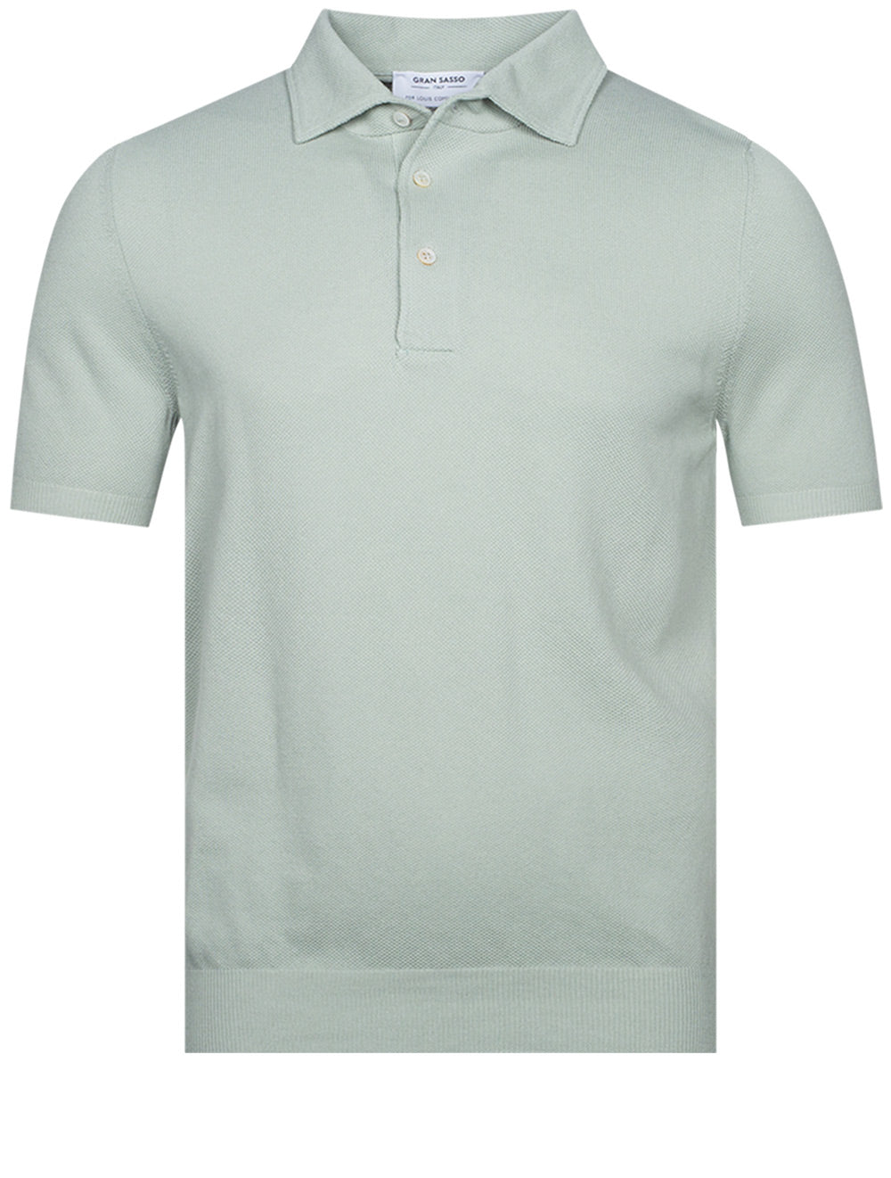 Weave Short Sleeve 3 button Polo Green