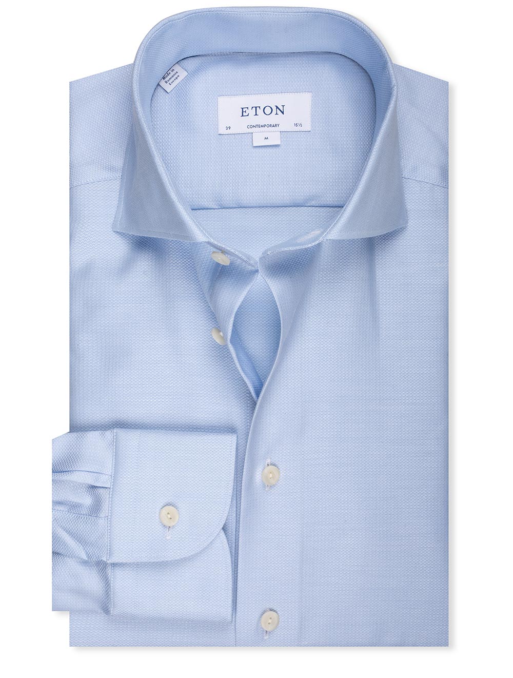 Eton Slim Fit Lyocell Stretch Shirt Blue MI