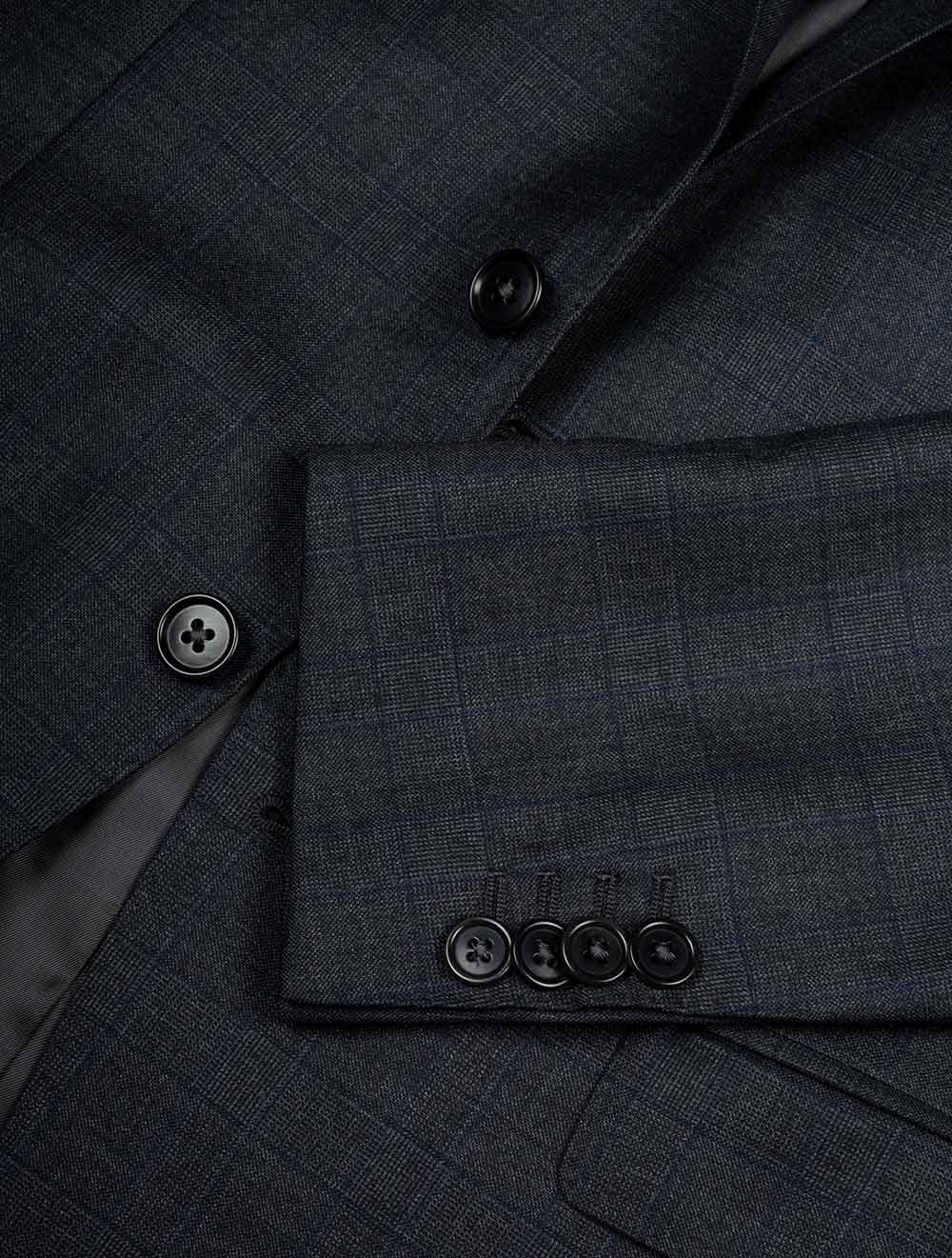 Louis Copeland Self Check Grey Suit Navy AI3