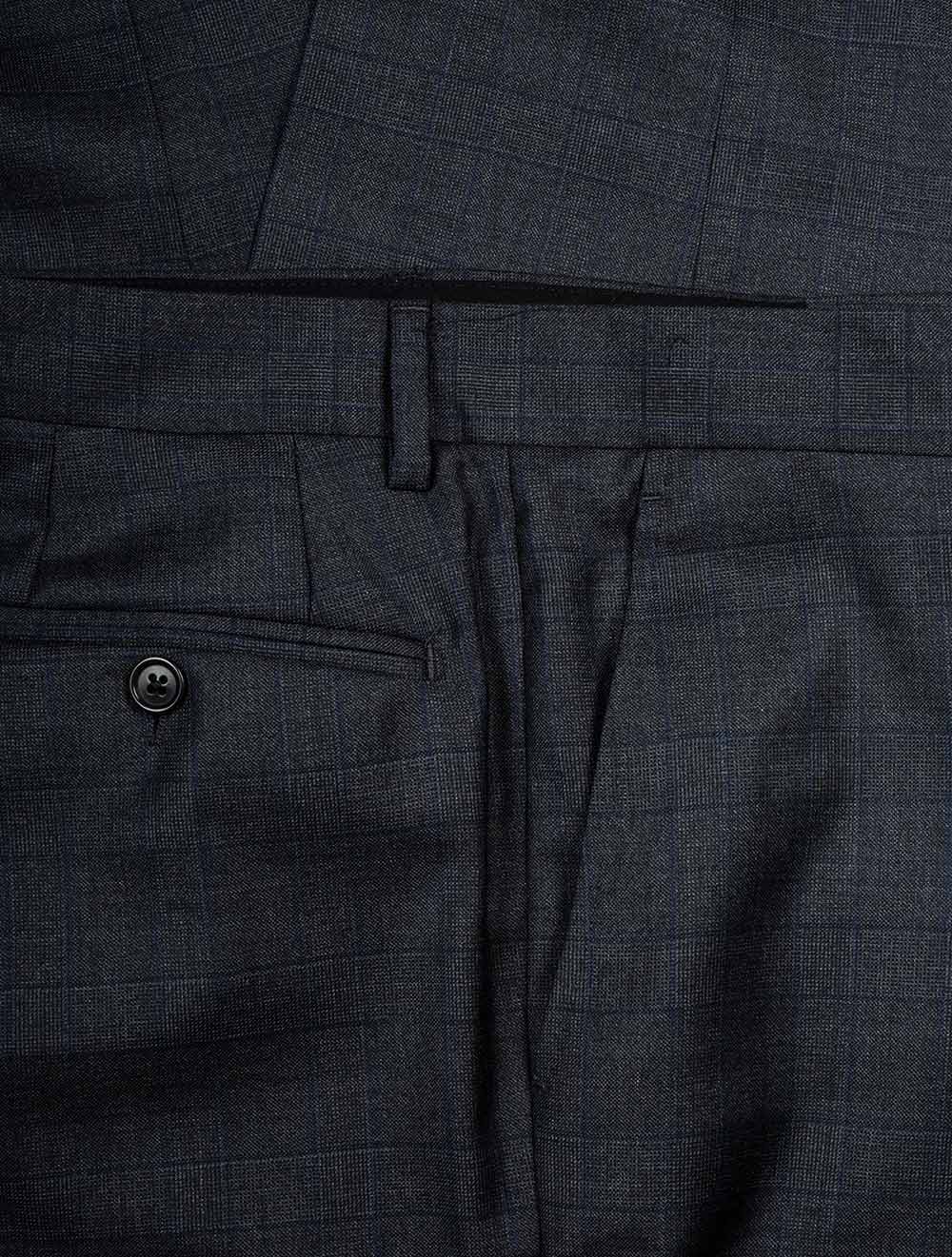 Louis Copeland Self Check Grey Suit Navy AI5