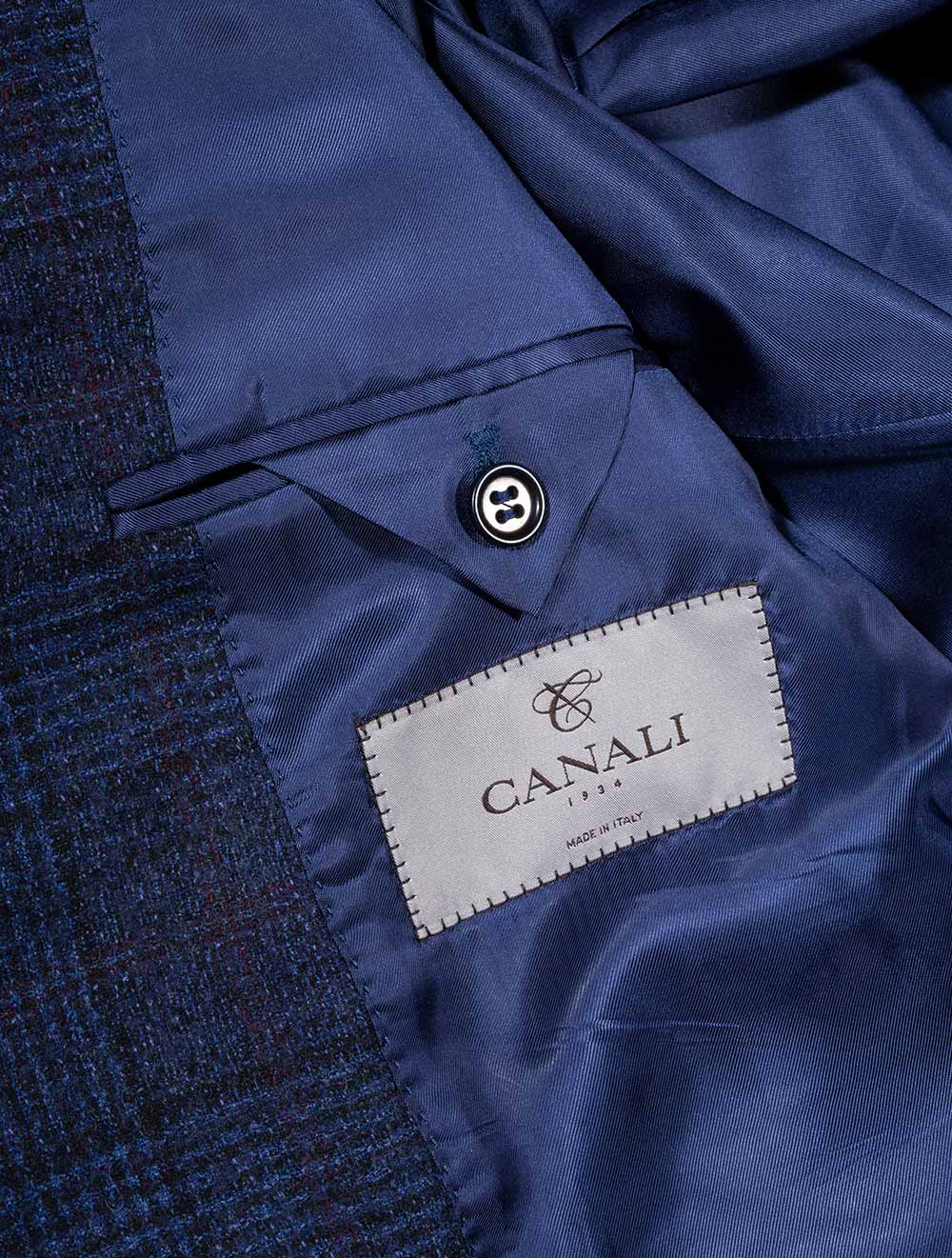 Canali Overcheck Jacket Blue AI3