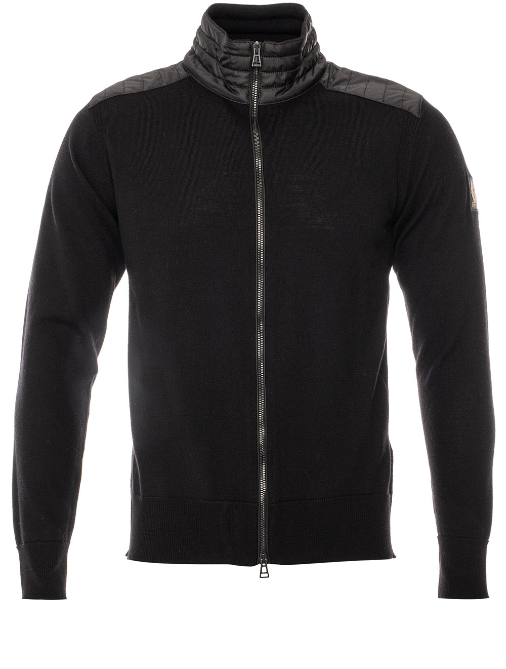 Belstaff Full Zip Merino Wool Cardigan Black MI