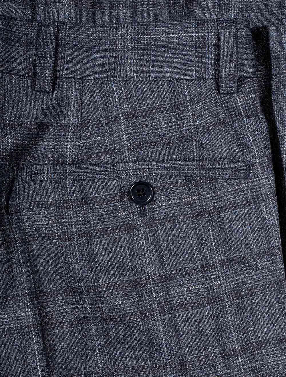 Louis Copeland Check Trouser Blue AI2