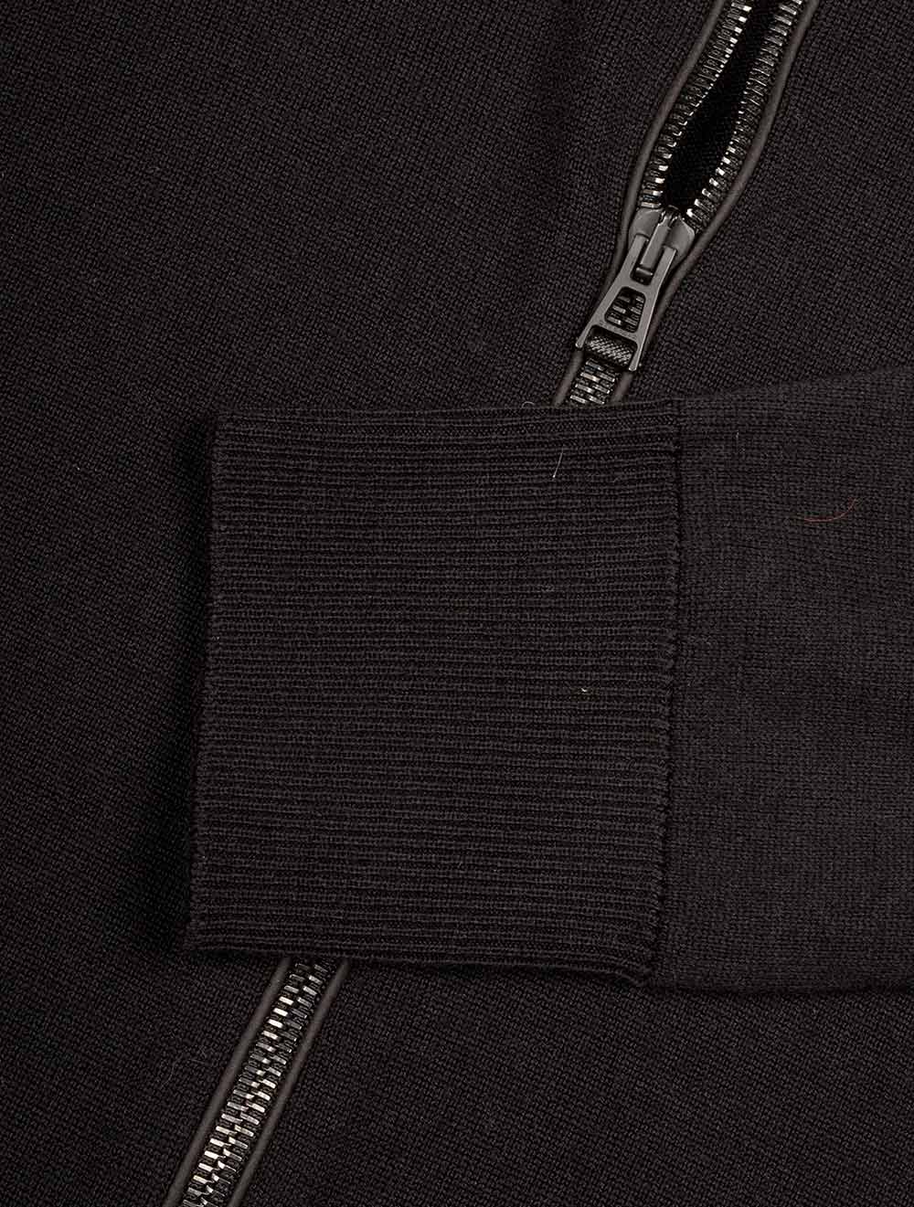 Belstaff Full Zip Merino Wool Cardigan Black AI2