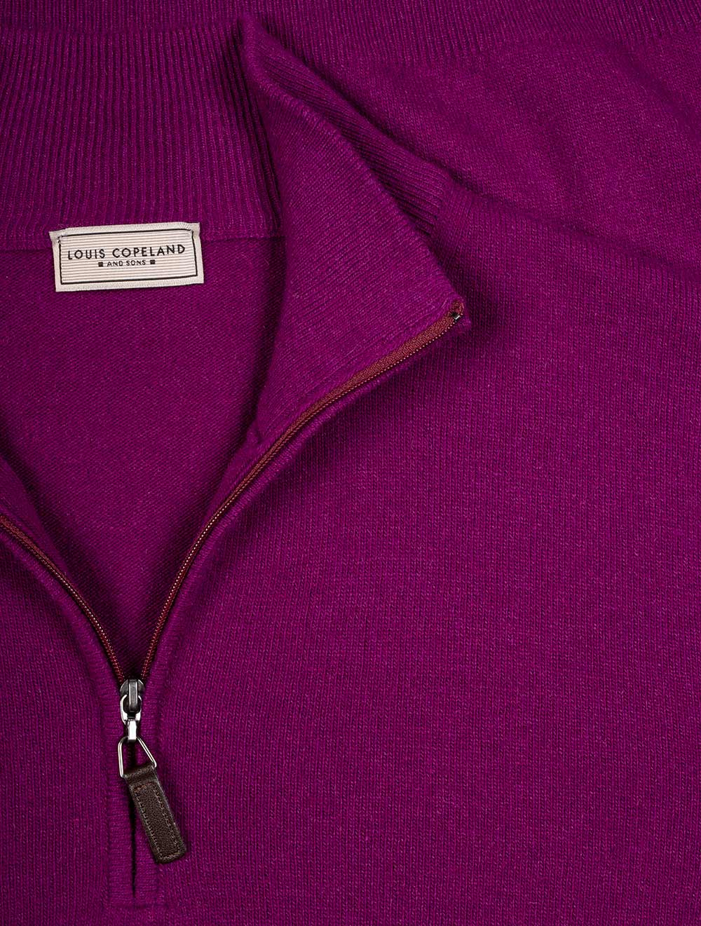 Louis Copeland Cashmere & Merino Wool Half Zip Mallow AI1