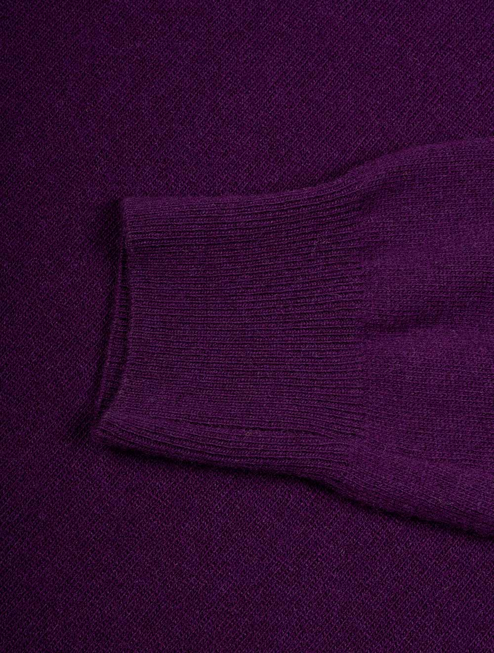 Louis Copeland Cashmere & Merino Wool Half Zip Violet AI2