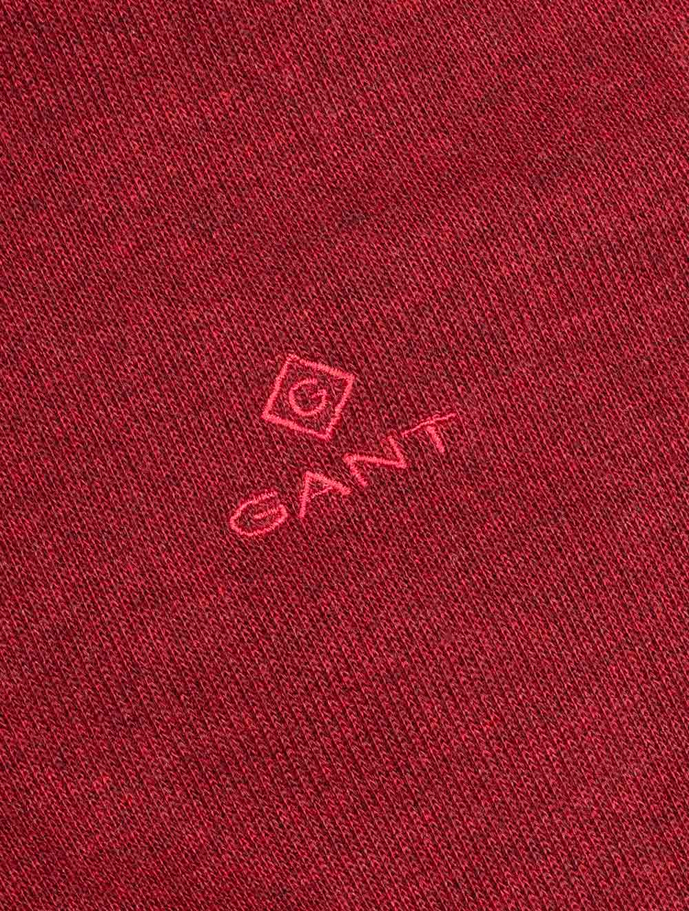 Gant Sacker Rib Half Zip Burgundy Melange AI4