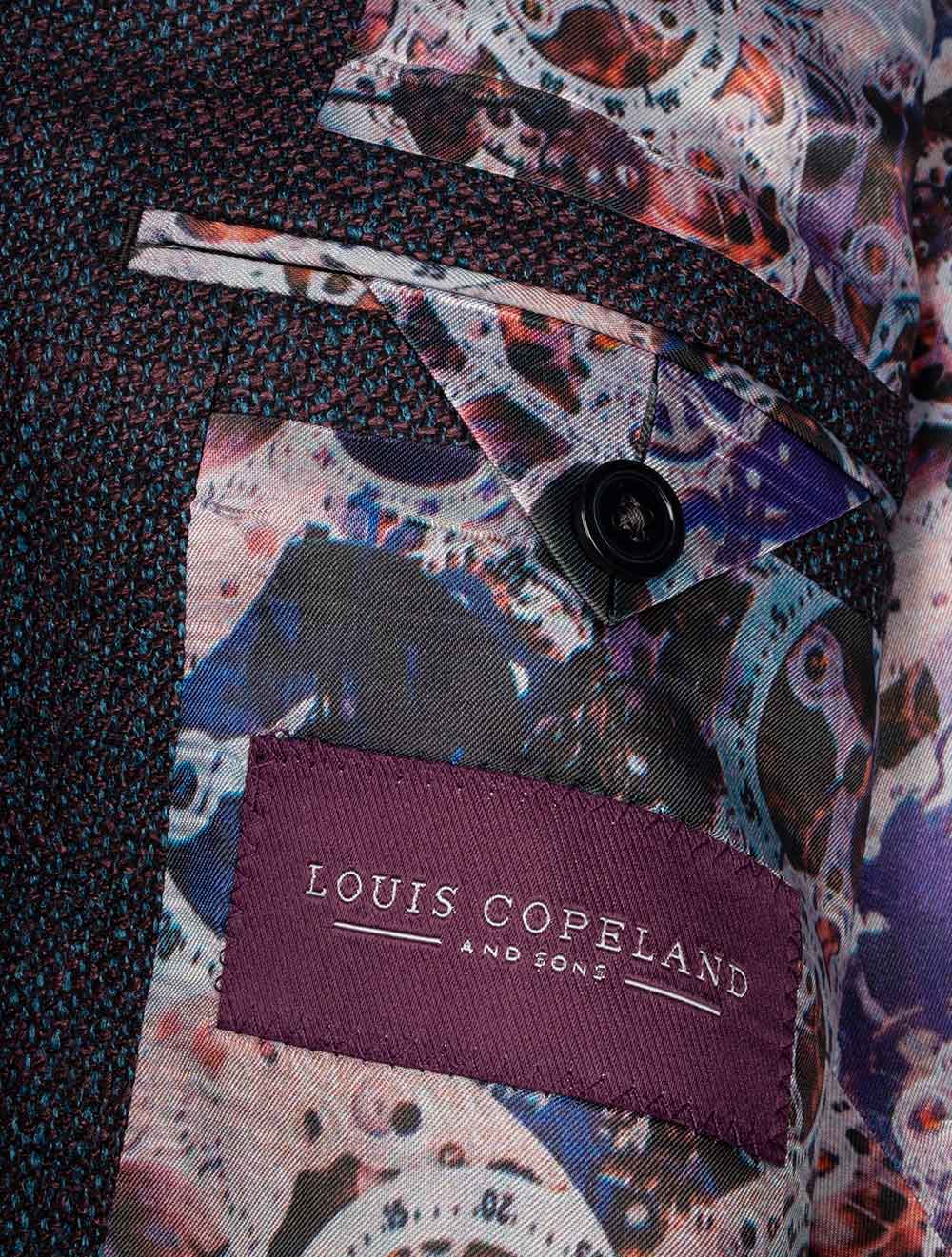 Louis Copeland Weave Sports Jacket Navy AI2