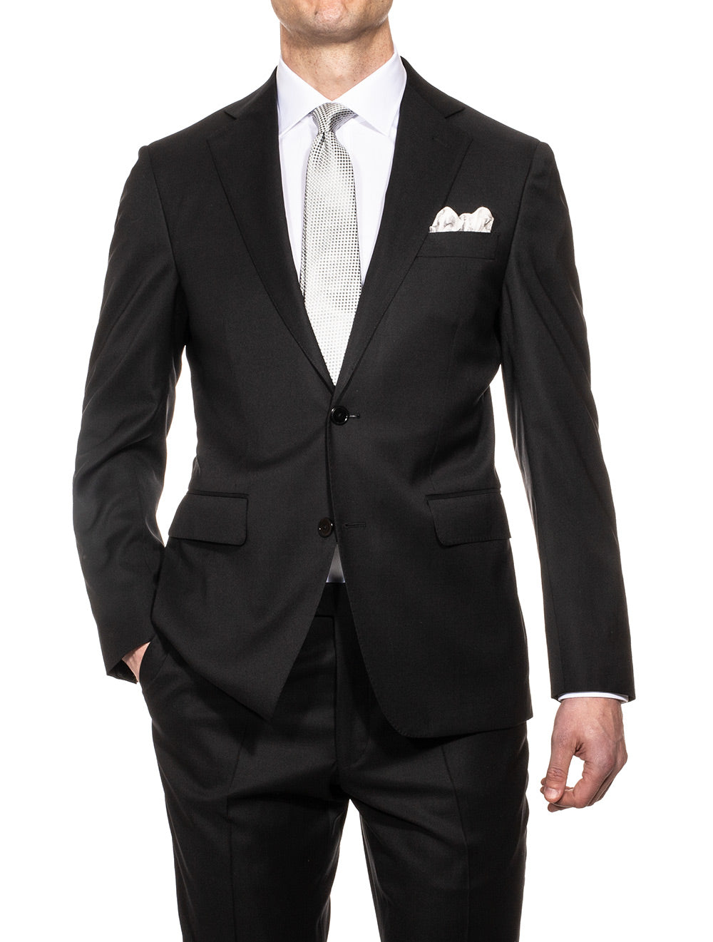 Louis Copeland Plain Suit Black MI