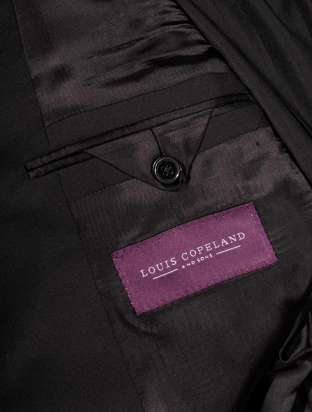 Louis Copeland Plain Suit Black AI4