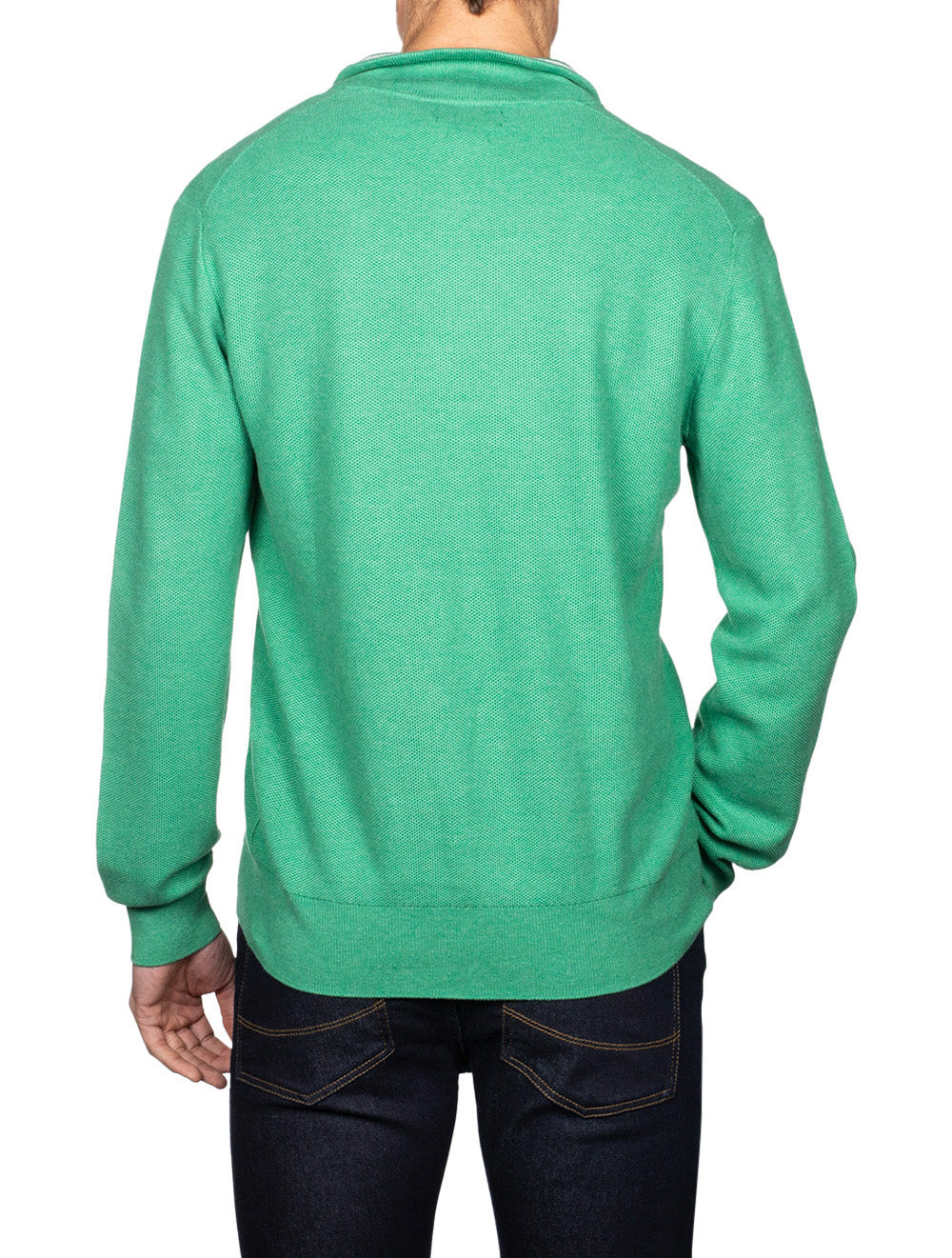 Ralph Lauren Pima Texture Half Zip Pullover Green AI2