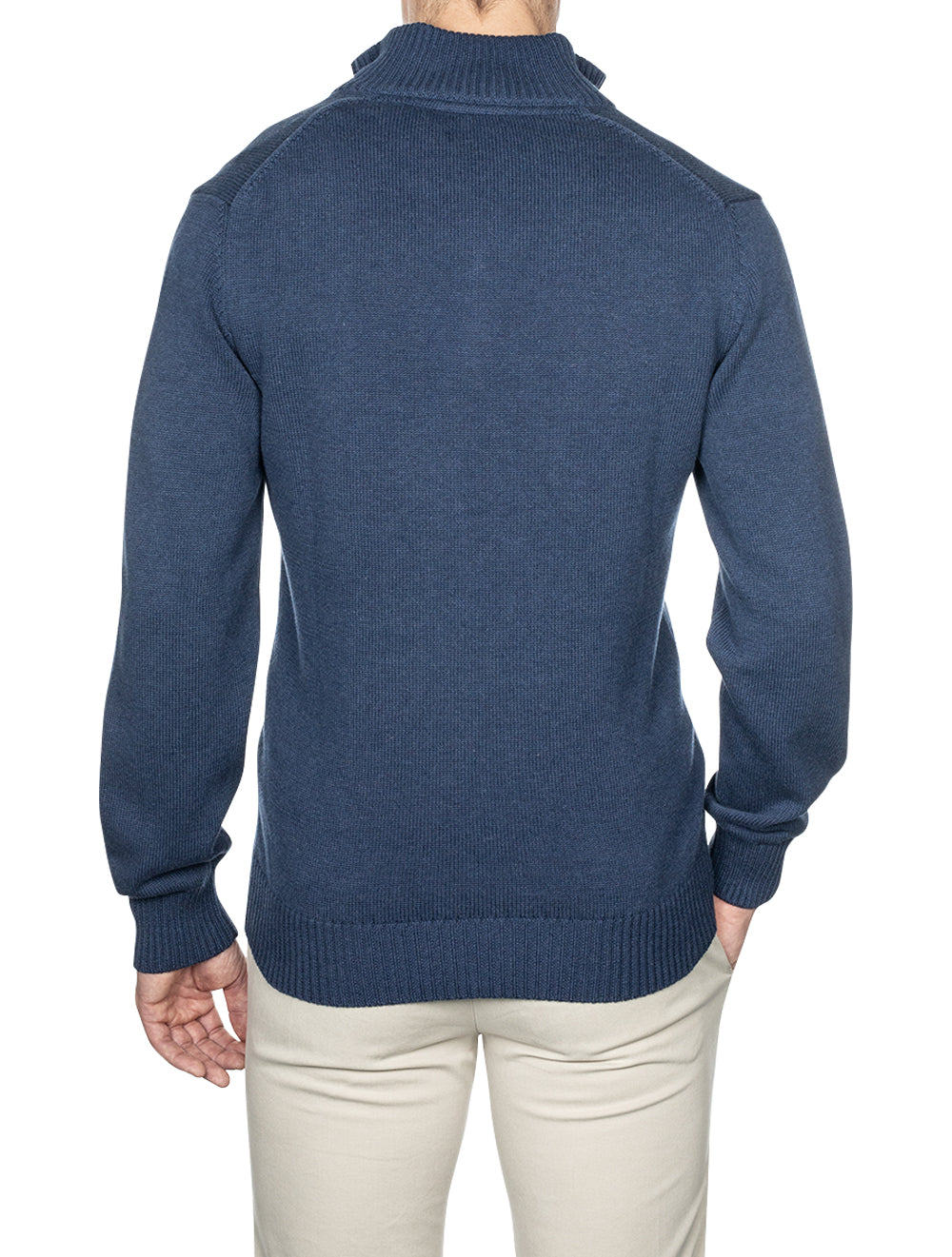 Gant Casual Cotton Half-Zip Sweater Marine Melange AI2