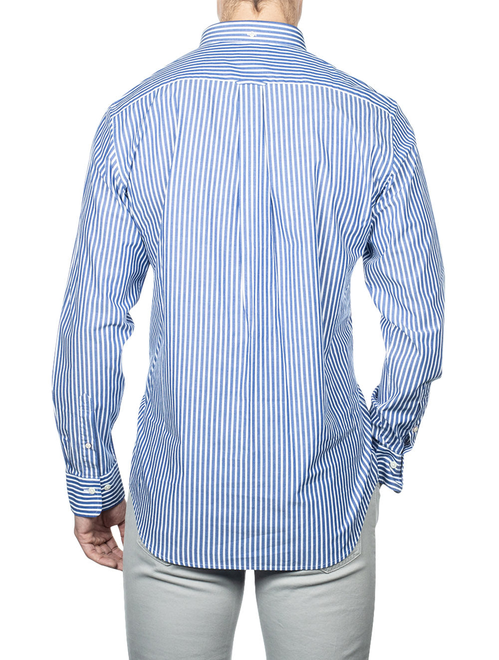 Gant Regular Buttondown Broadcloth Stripe College Blue AI2