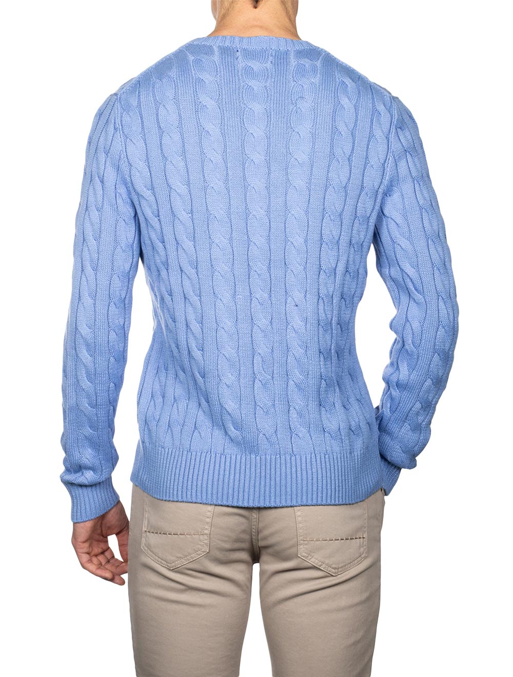 Ralph Lauren Cotton Cable Sweater Blue AI2