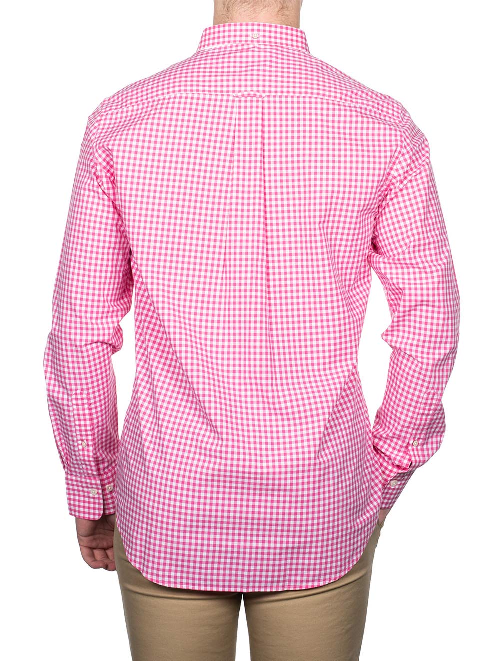 Gant Regular Fit Gingham Broadcloth Shirt Perky Pink AI2