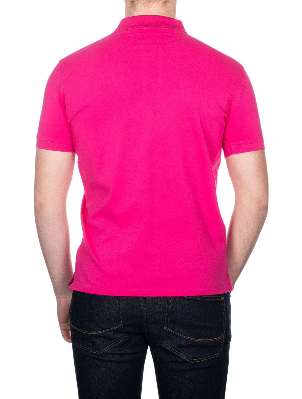 Gant Contrast Collar Piqué Polo Shirt Hyper Pink AI2