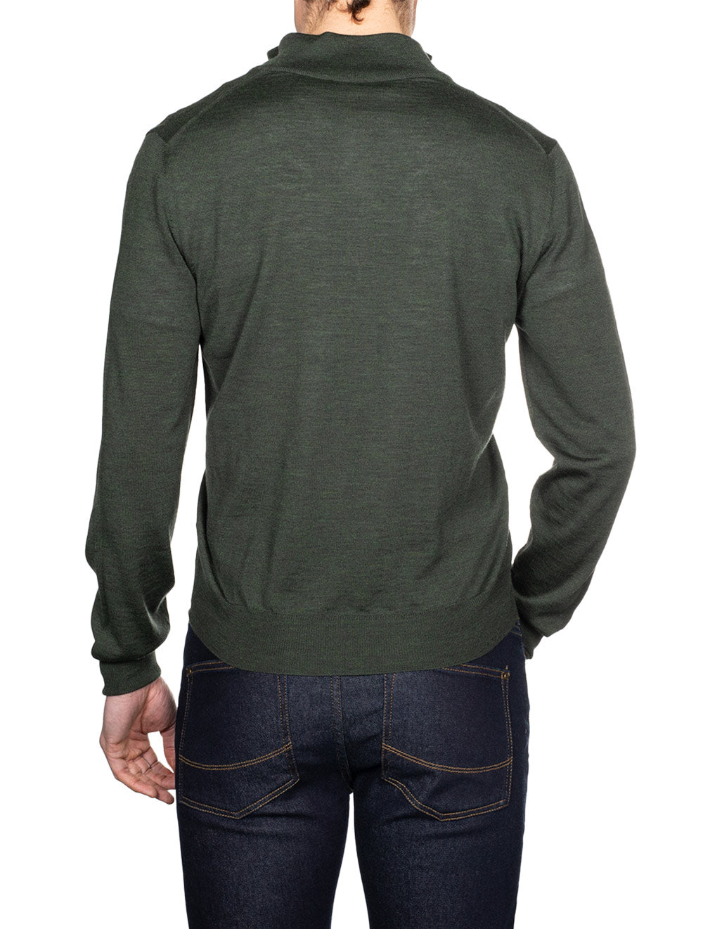 Canali Half Zip Knitwear Green AI2