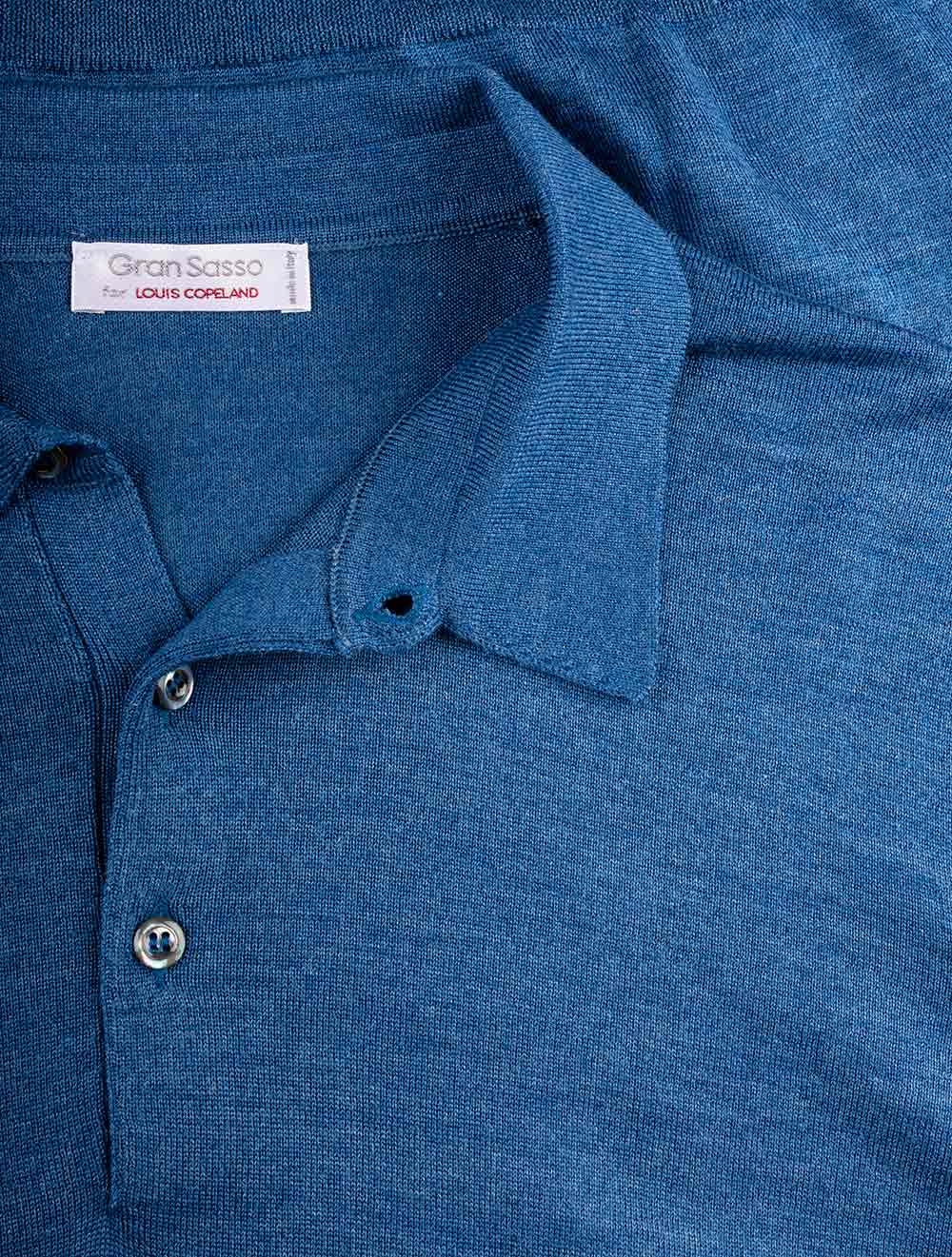 Gran Sasso Tennis Knitted Polo Blue AI1