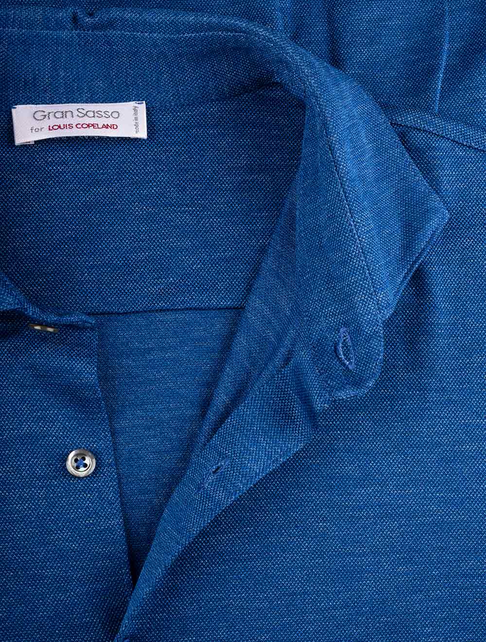 Gran Sasso Pique Shirt Blue AI1