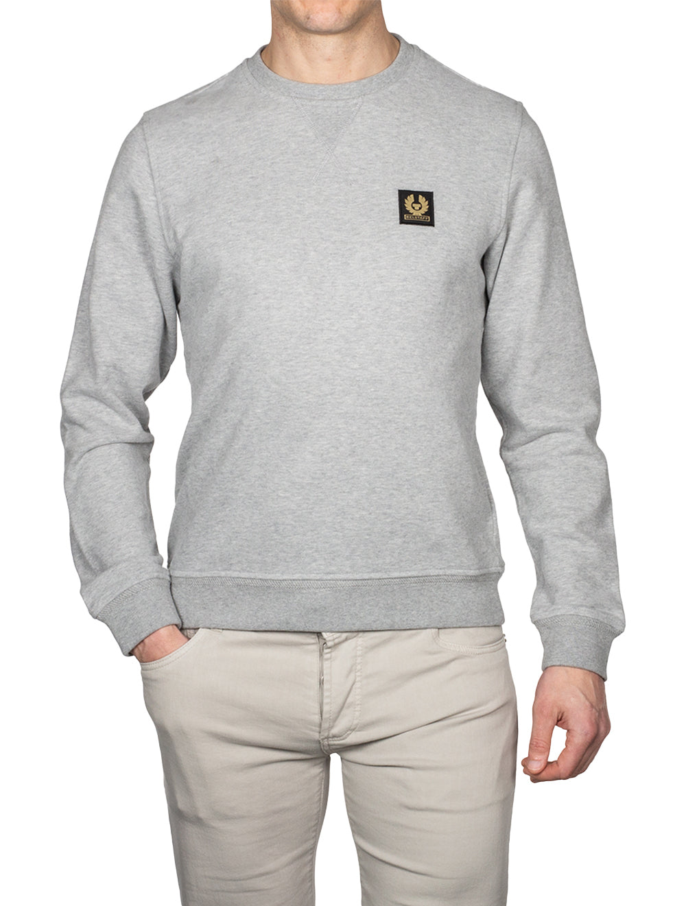 Belstaff SweatShirt Grey Melange Stylish Men s Knitwear at Louis Copeland