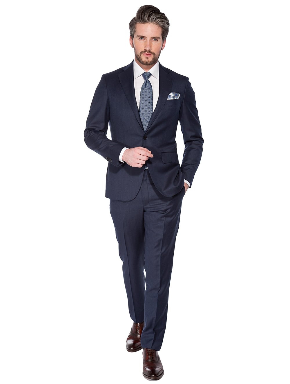 Louis Copeland Blue Classic Fit Suit Hamptons Blue MI